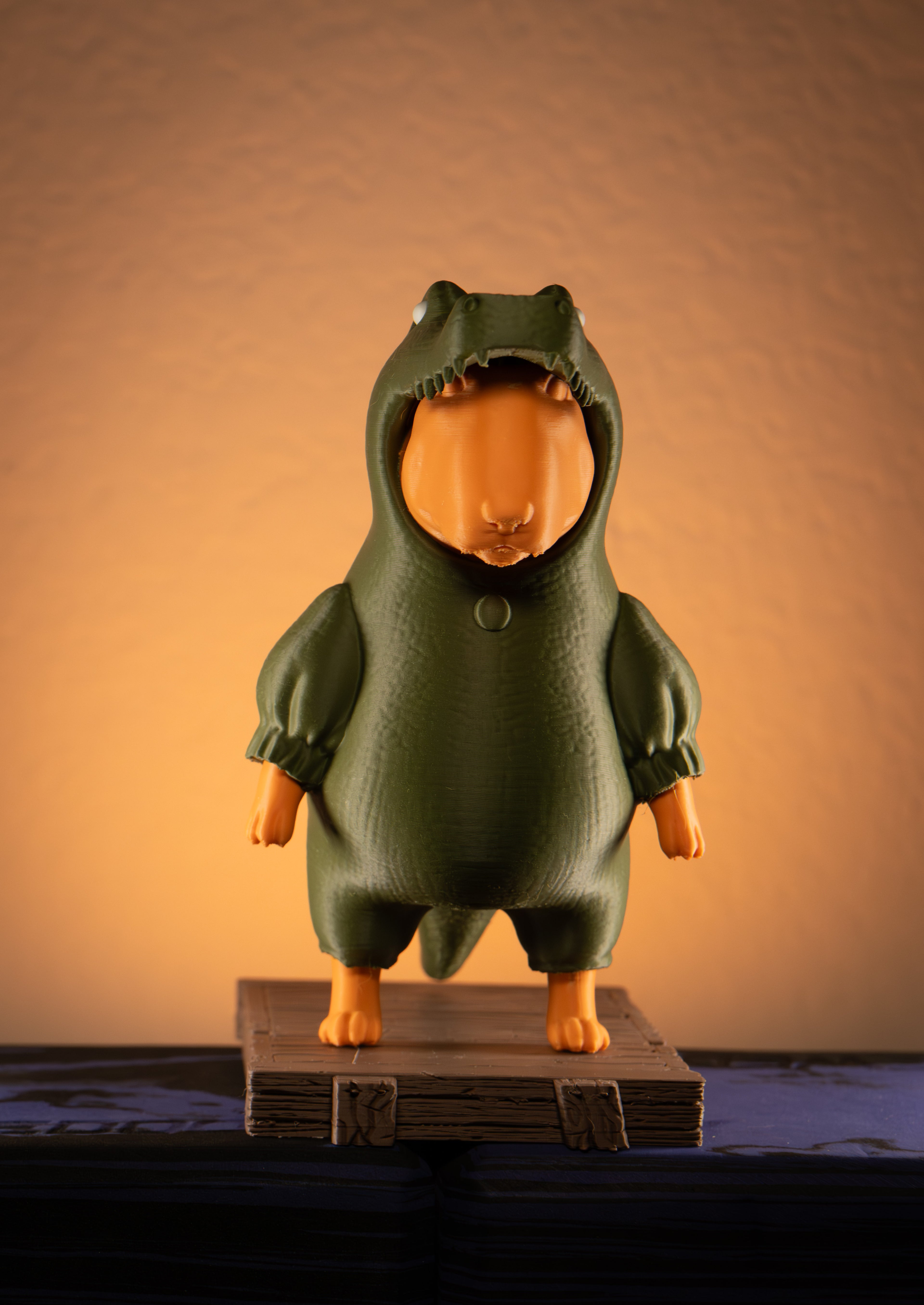 Bayou Bully | Bull Terrier in alligator costume — 3D-printed Bull Terrier art collectible