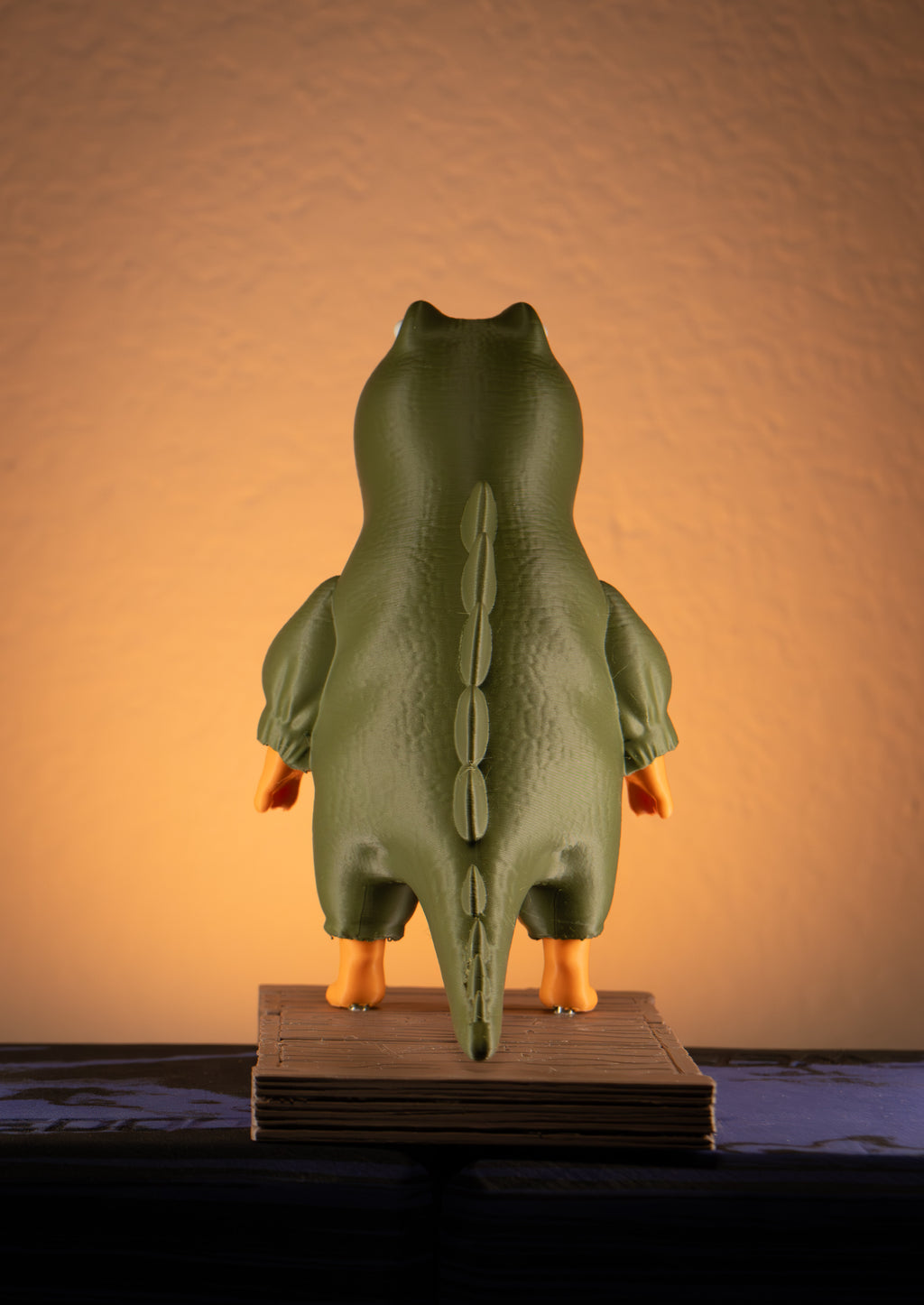 Bayou Bully | Bull Terrier in alligator costume — 3D-printed Bull Terrier art collectible