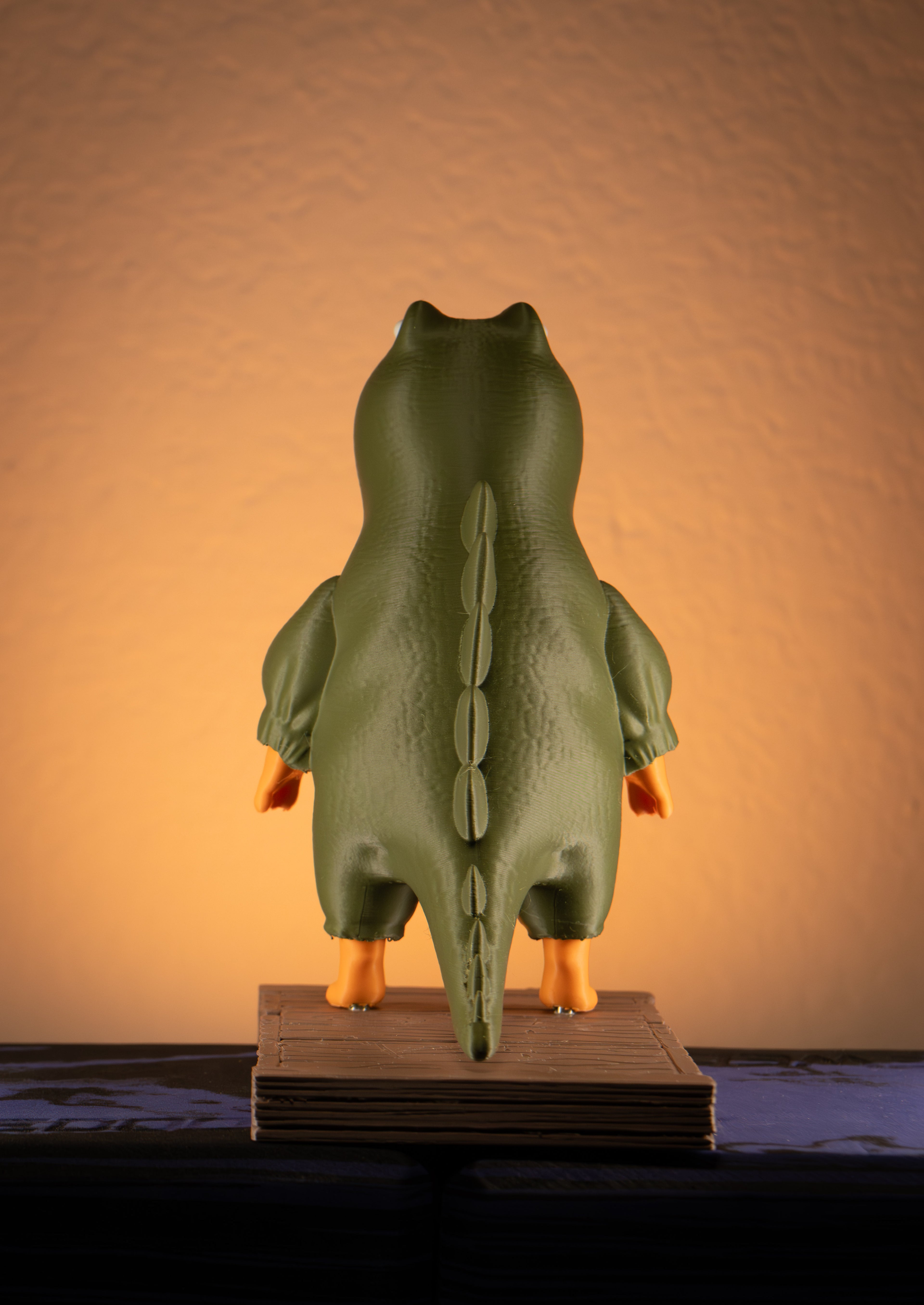 Bayou Bully | Bull Terrier in alligator costume — 3D-printed Bull Terrier art collectible