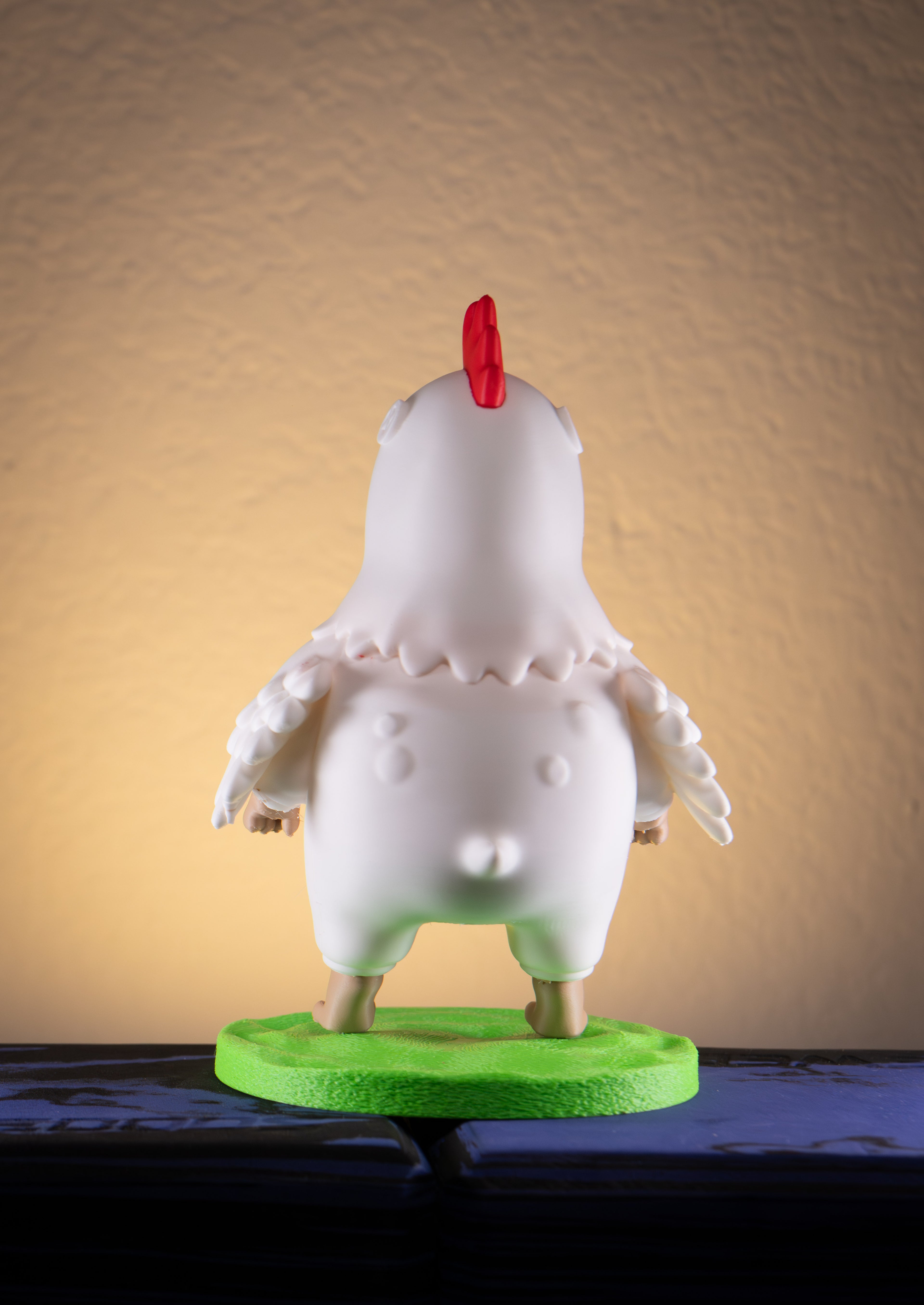 Ultimate Egg-Head | Bull Terrier in chicken costume — humorous 3D-printed Bull Terrier figurine