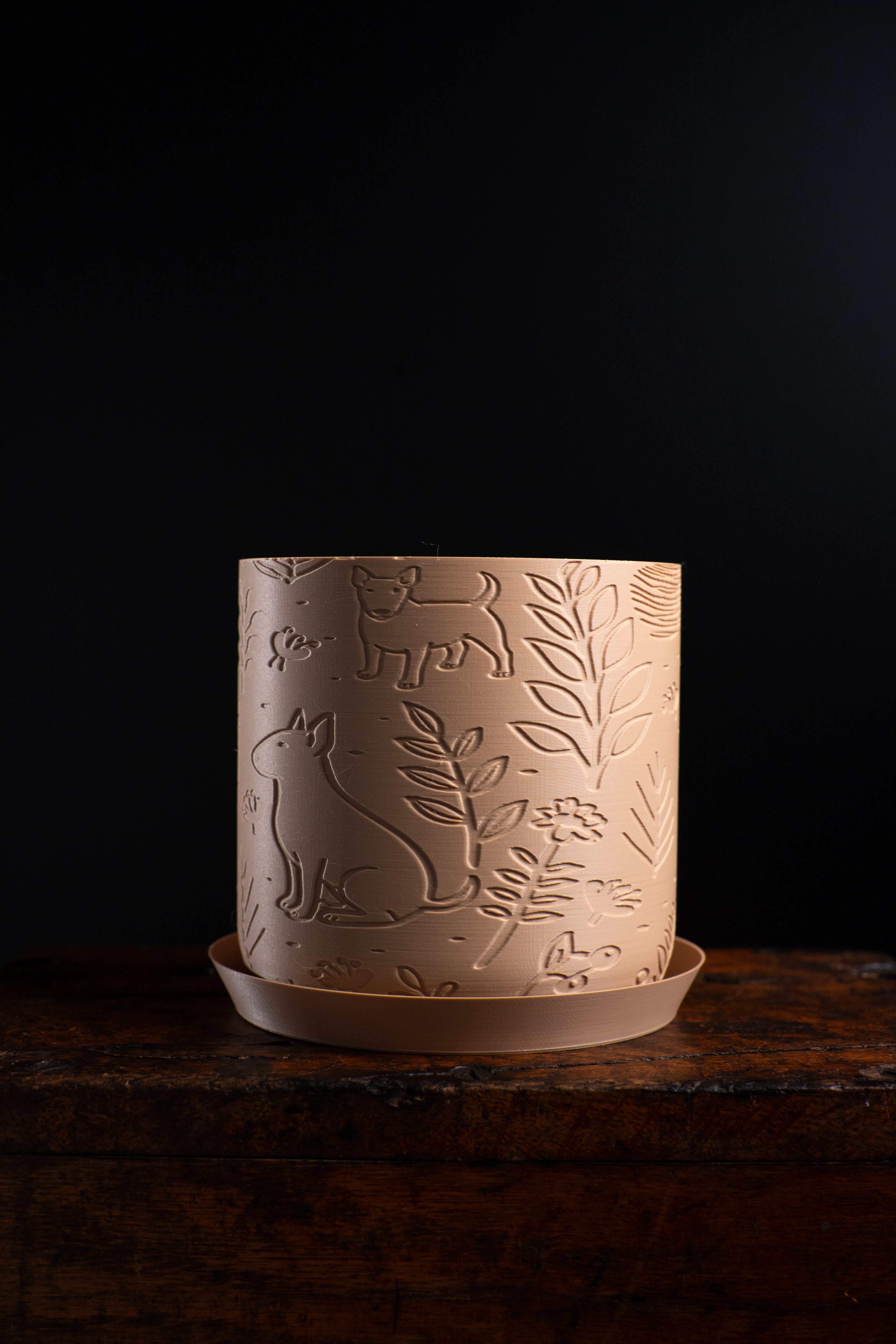 Terra Trace | Bull Terrier sculpture in natural sand finish — Modern Narrative 3D art