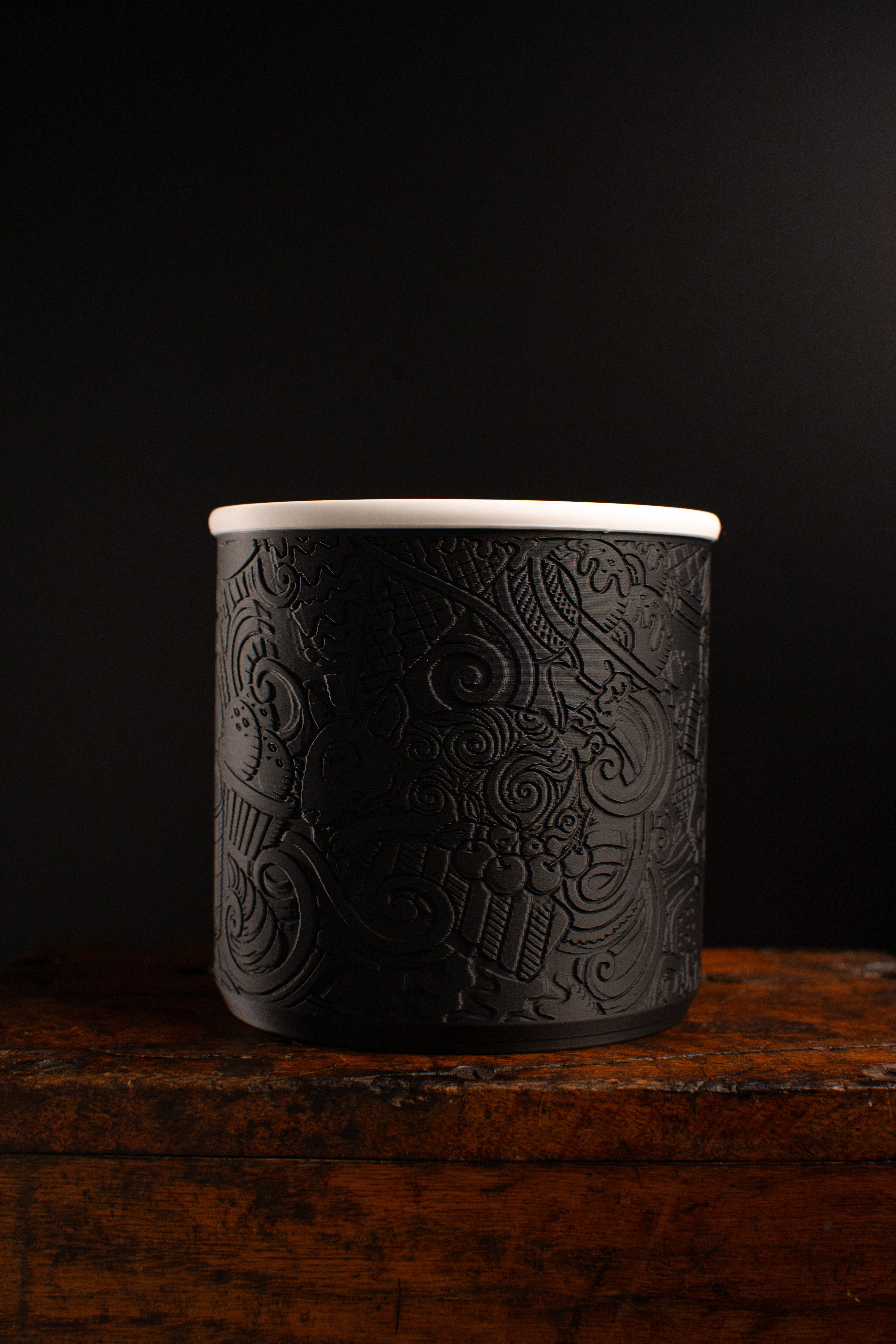 Sundae Dreamer | Bull Terrier 3D art in monochromatic black and white — collectible sculpture