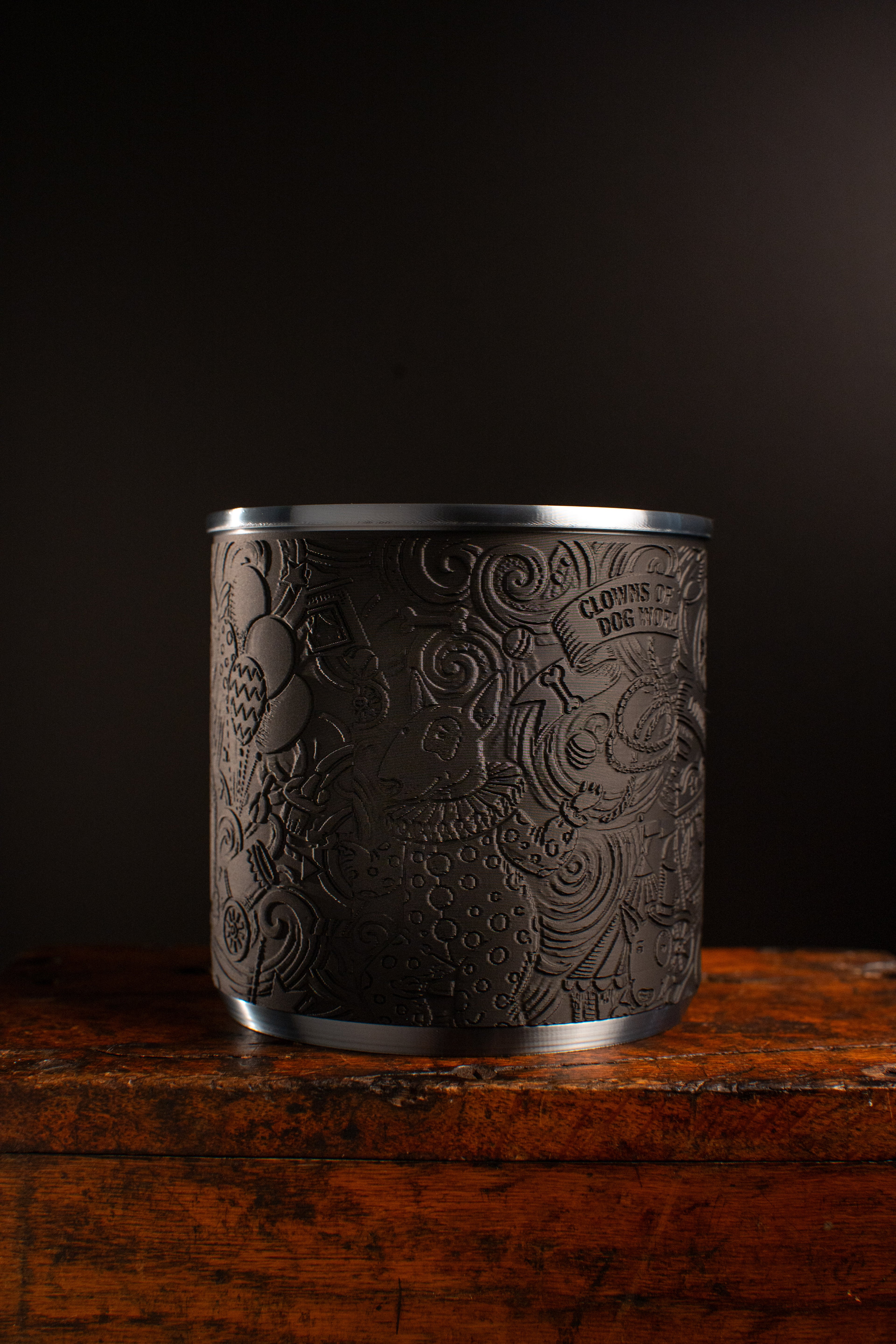 Harlequin's Shadow | Bull Terrier figurine in obsidian matte finish — 3D-printed dog sculpture