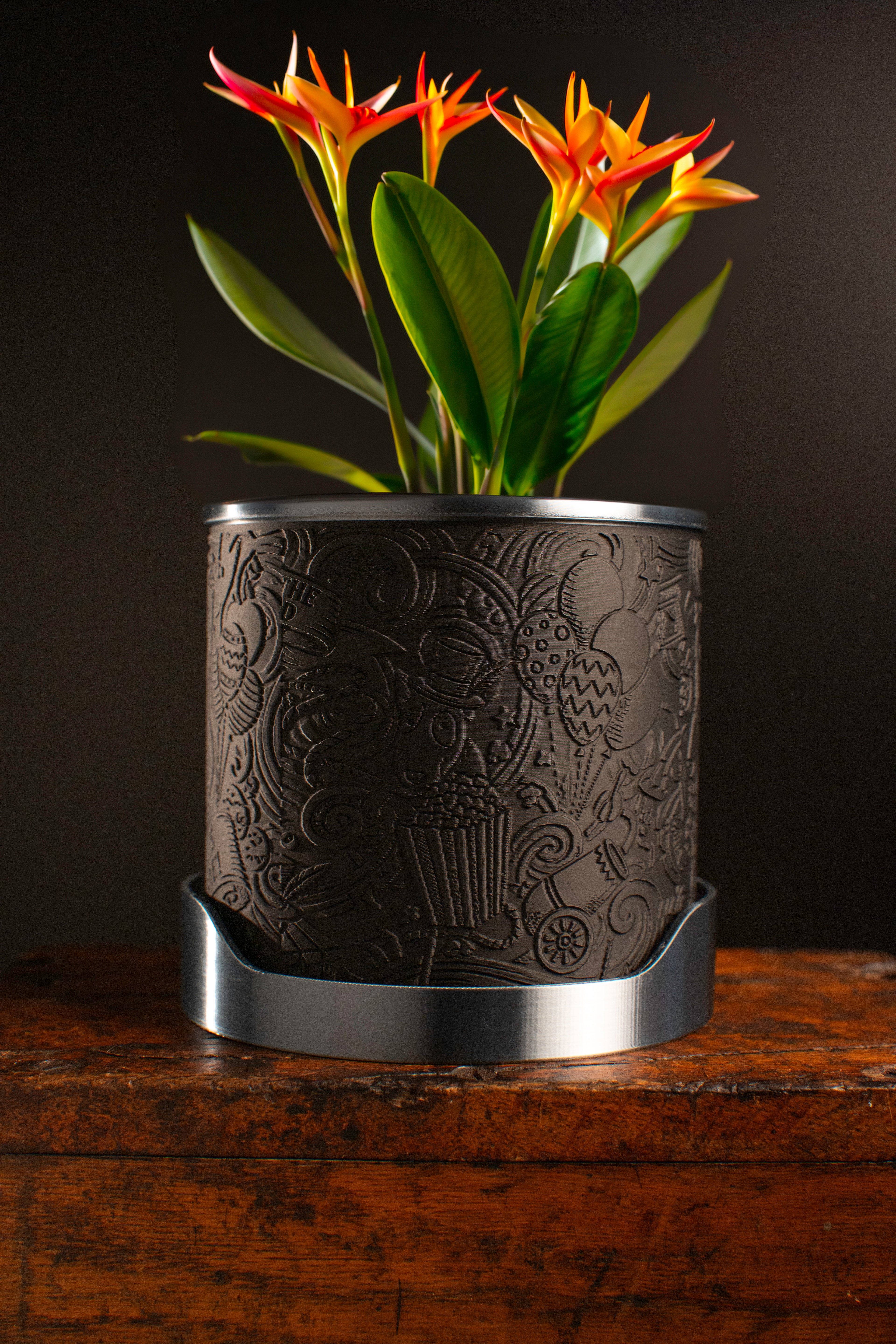 Harlequin's Shadow | Bull Terrier figurine in obsidian matte finish — 3D-printed dog sculpture