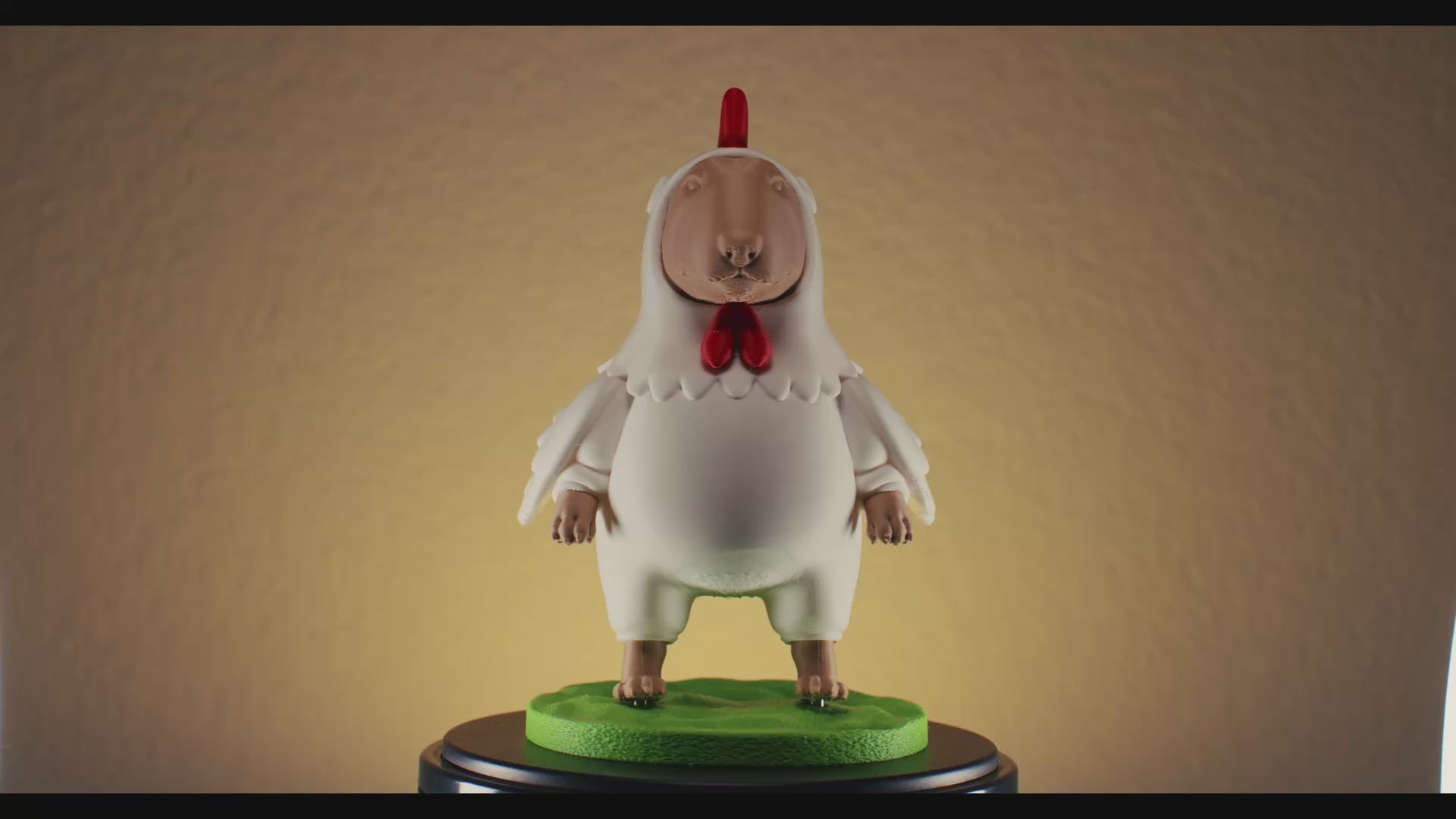 Ultimate Egg-Head | Bull Terrier in chicken costume — humorous 3D-printed Bull Terrier figurine